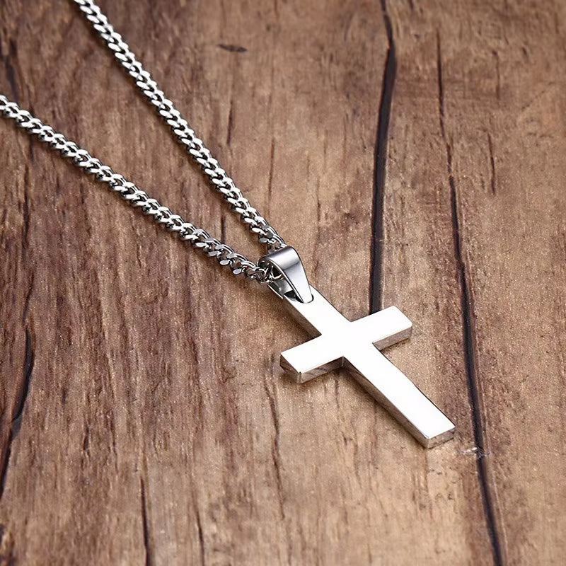 Luxe Cross Sweater Chain – Titanium Steel Boldness with Seasonal Edge